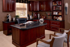 Cabernet finish on cherry cabinetry