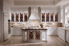Maple cabinets in dove white finish