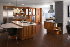 Maple cabinets in praline finish